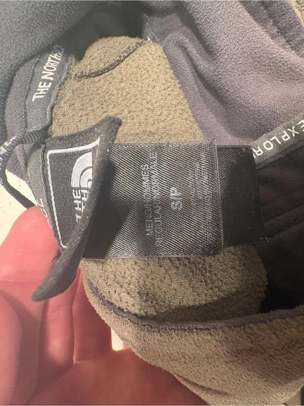 The North Face Olive Green and Black Full-Zip Fleece Jacket